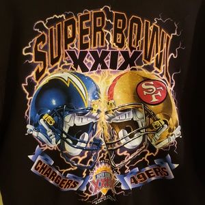 Vintage NFL Superbowl xxix black crew neck